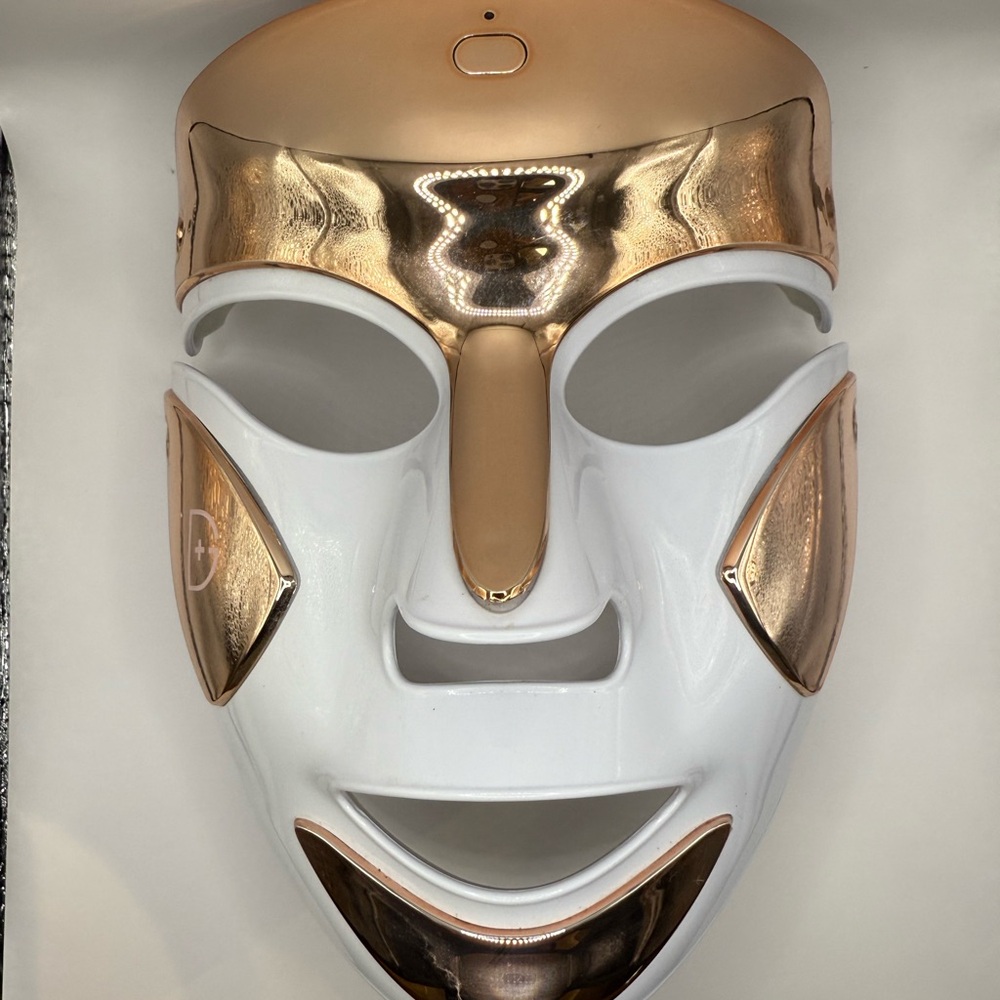 Gold and White Decorative Mask